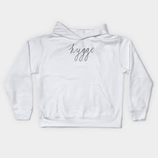 Hygge lettering Kids Hoodie